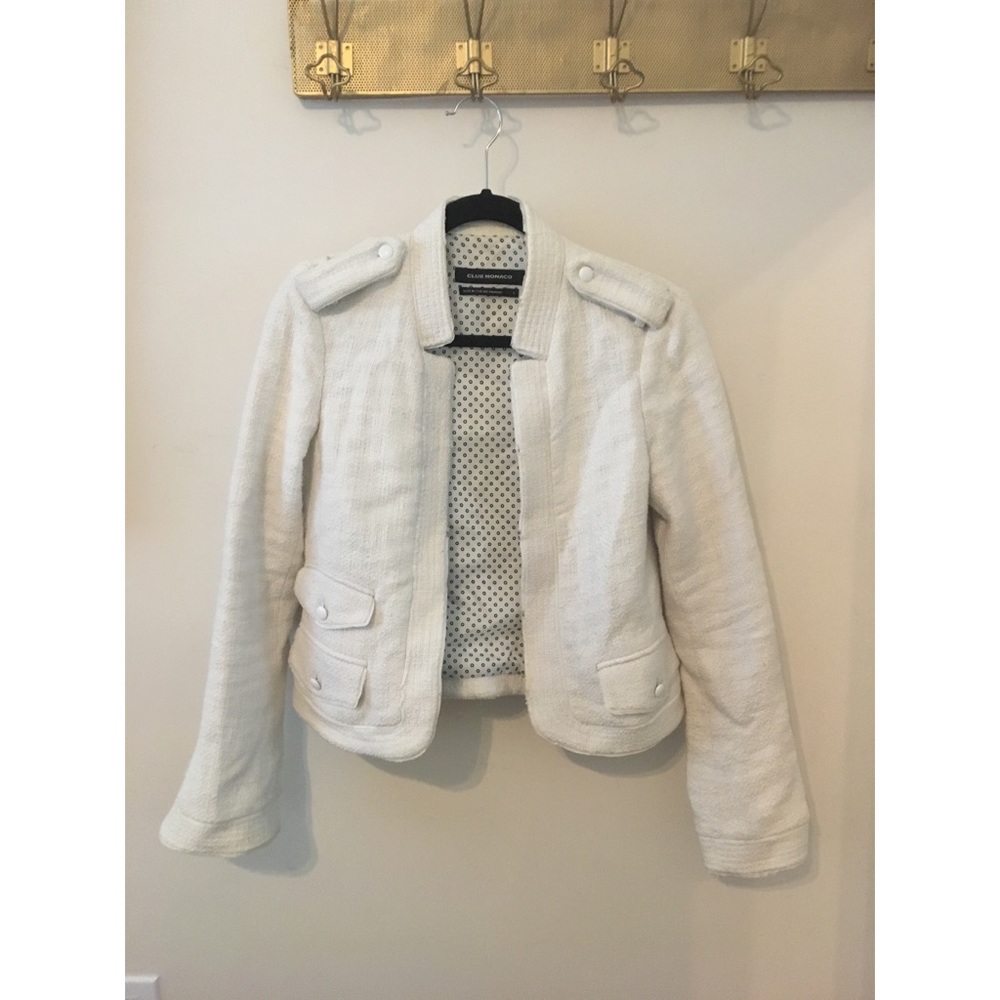 Club Monaco white fitted jacket